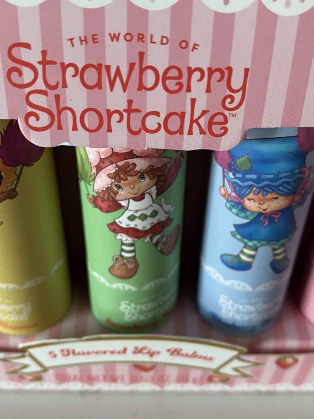 Set Of 5 Strawberry Shortcake Scented Flavored Lip Balms Taste Beauty NEW‎ - Picture 4 of 11